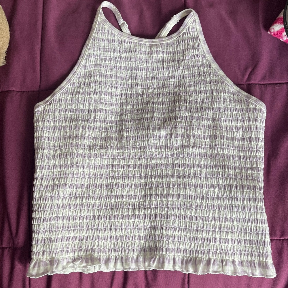 Plaid Purple crop top